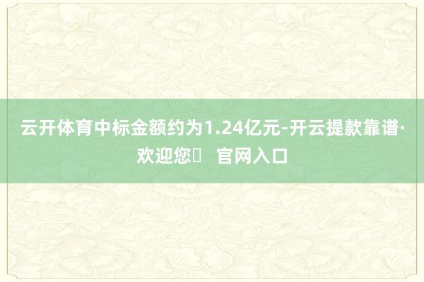 云开体育中标金额约为1.24亿元-开云提款靠谱·欢迎您✅ 官网入口
