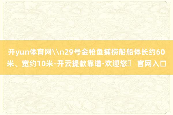 开yun体育网\n29号金枪鱼捕捞船船体长约60米、宽约10米-开云提款靠谱·欢迎您✅ 官网入口